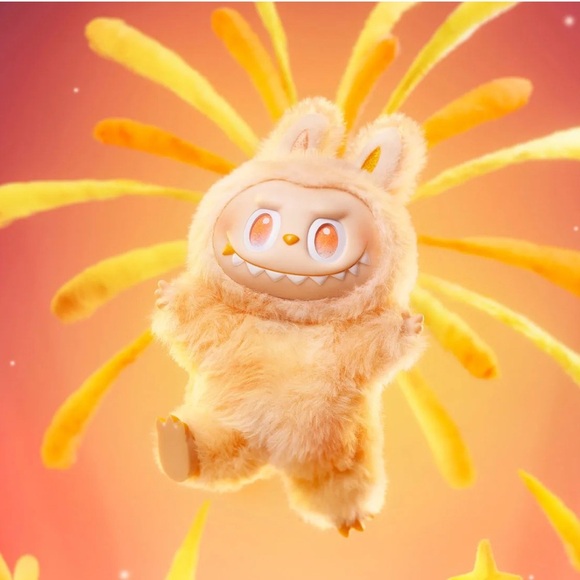 Pop Mart Big Into Energy Labubu Vinyl Plush - Happiness - Picture 1 of 9